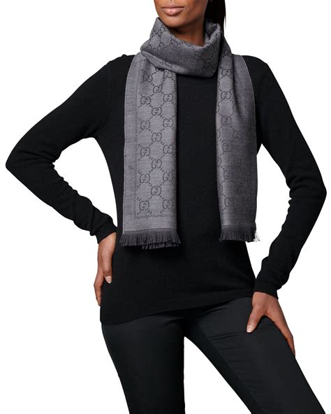 black and grey gucci scarf|gucci inspired scarf.